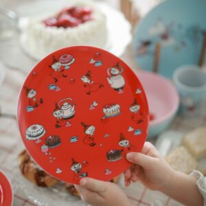Mumin Flat Tallrik - Lilla My, Röd