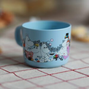 Mumin Mugg med Handtag - Picknick, Ljusblå