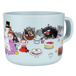 Mumin Mugg med Handtag - Picknick, Ljusblå