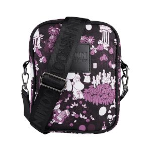 Mumin Axelremsväska - Skördefest -plommon-svart