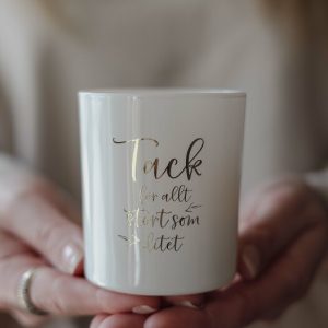 Ljuslykta - tack för allt stort som litet - med gåvobox - Lilla Stork