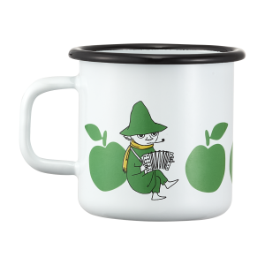 Mumin Emaljmugg - Glada Äpplen - Grön - 3,7 dl
