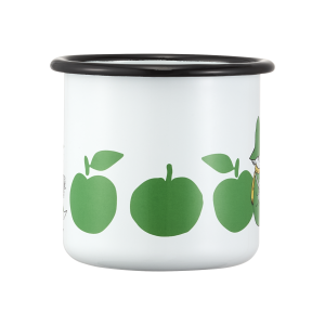 Mumin Emaljmugg - Glada Äpplen - Grön - 3,7 dl