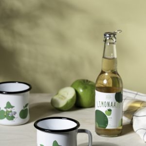 Mumin Emaljmugg - Glada Äpplen - Grön