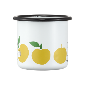 Mumin Emaljmugg - Glada Äpplen - Gul - 2,5dl