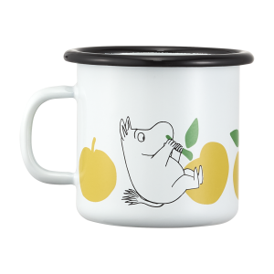 Mumin Emaljmugg - Glada Äpplen - Gul - 2,5dl