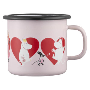 Mumin Emaljmugg - Hjärta, 2,5 dl