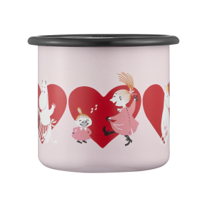 Mumin Emaljmugg - Hjärta, 2,5 dl