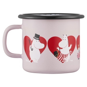 Mumin Emaljmugg - Hjärta, 2,5 dl