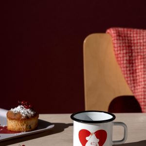 Mumin Emaljmugg Hjärta - 3,7 dl