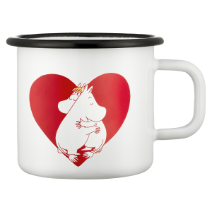 Mumin Emaljmugg - Hjärta. 3,7 dl