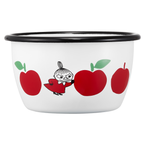 Mumin Emaljskål - Glada Äpplen - Röd - 3 dl