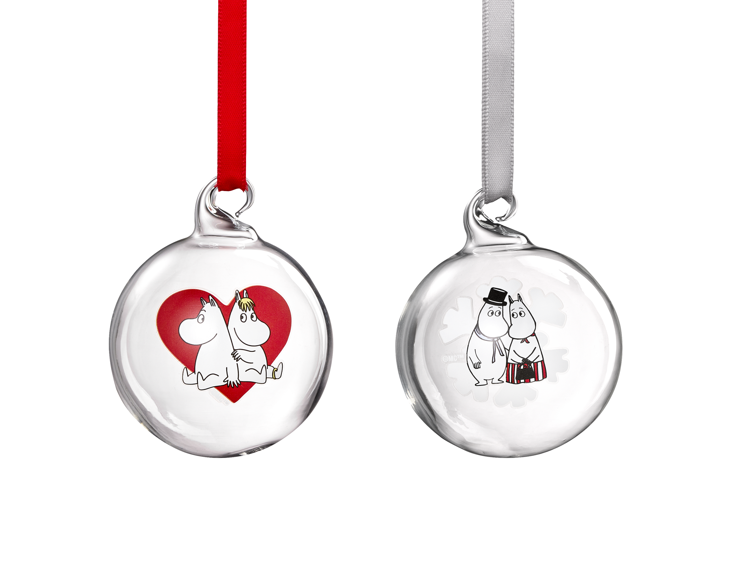 Mumin Julkulor - Hjärta/Snöflinga - 5 cm - 2-pack