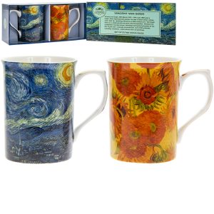 Van Gogh - 2-pack Porslinsmuggar i Presentförpackning