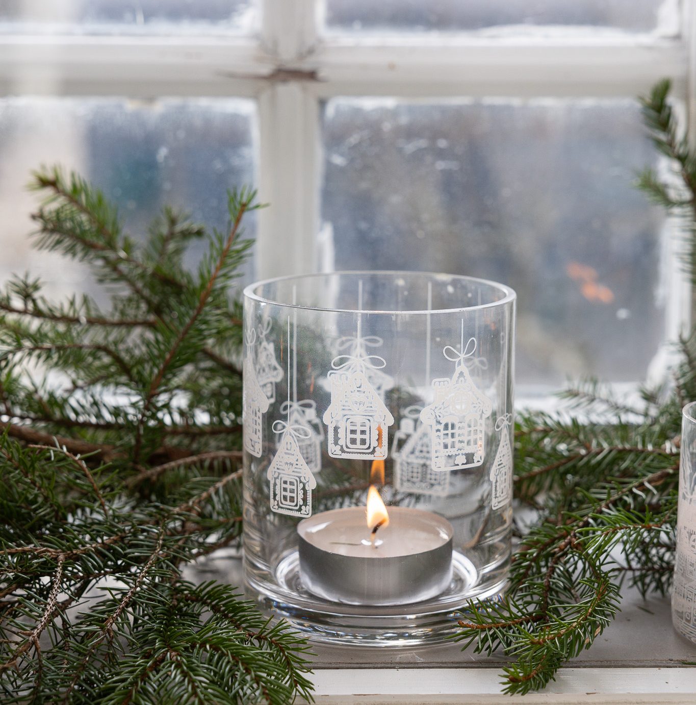 Ljuslykta - Husvik - 10 x 12 cm