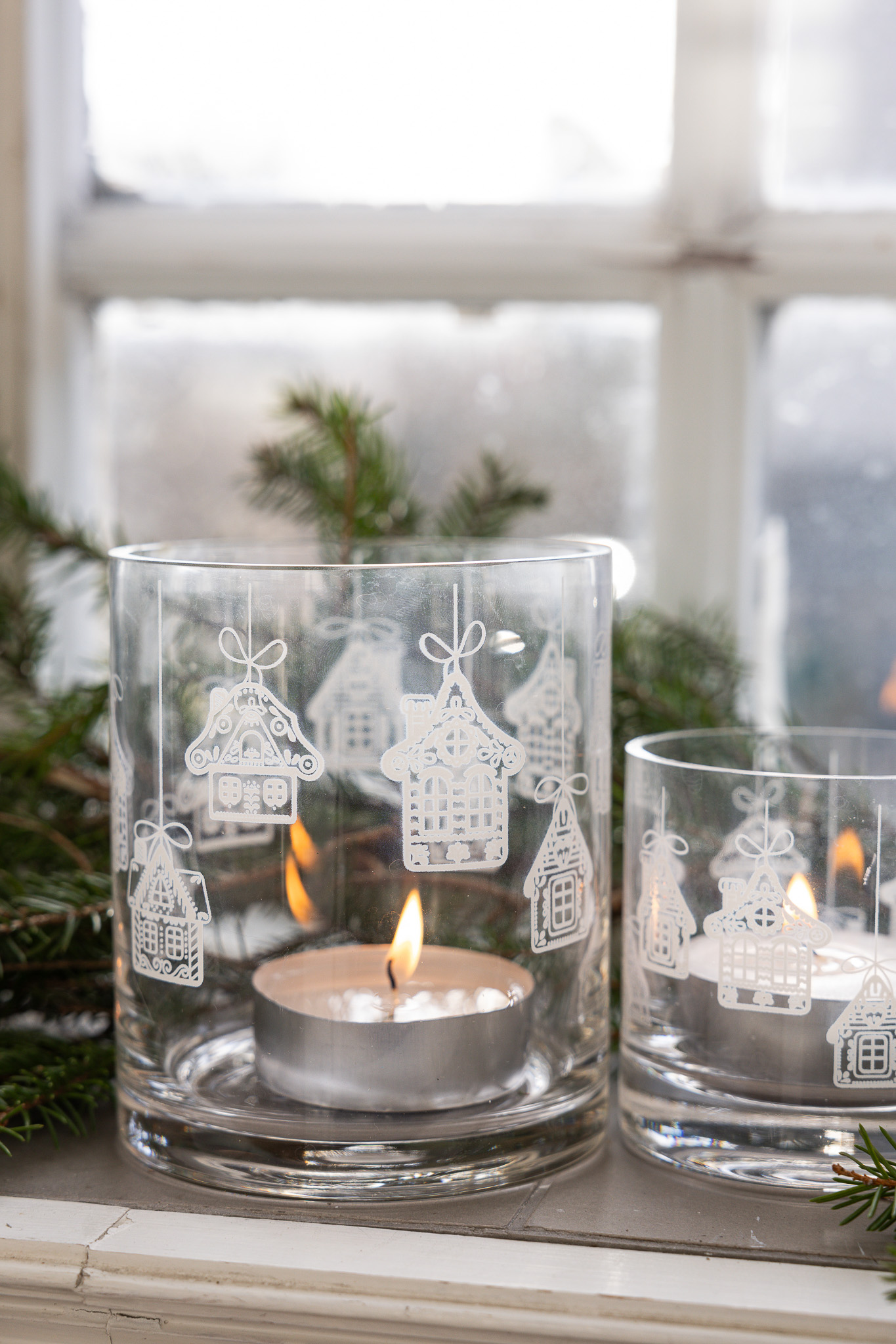 Ljuslykta - Husvik - 10 x 12 cm