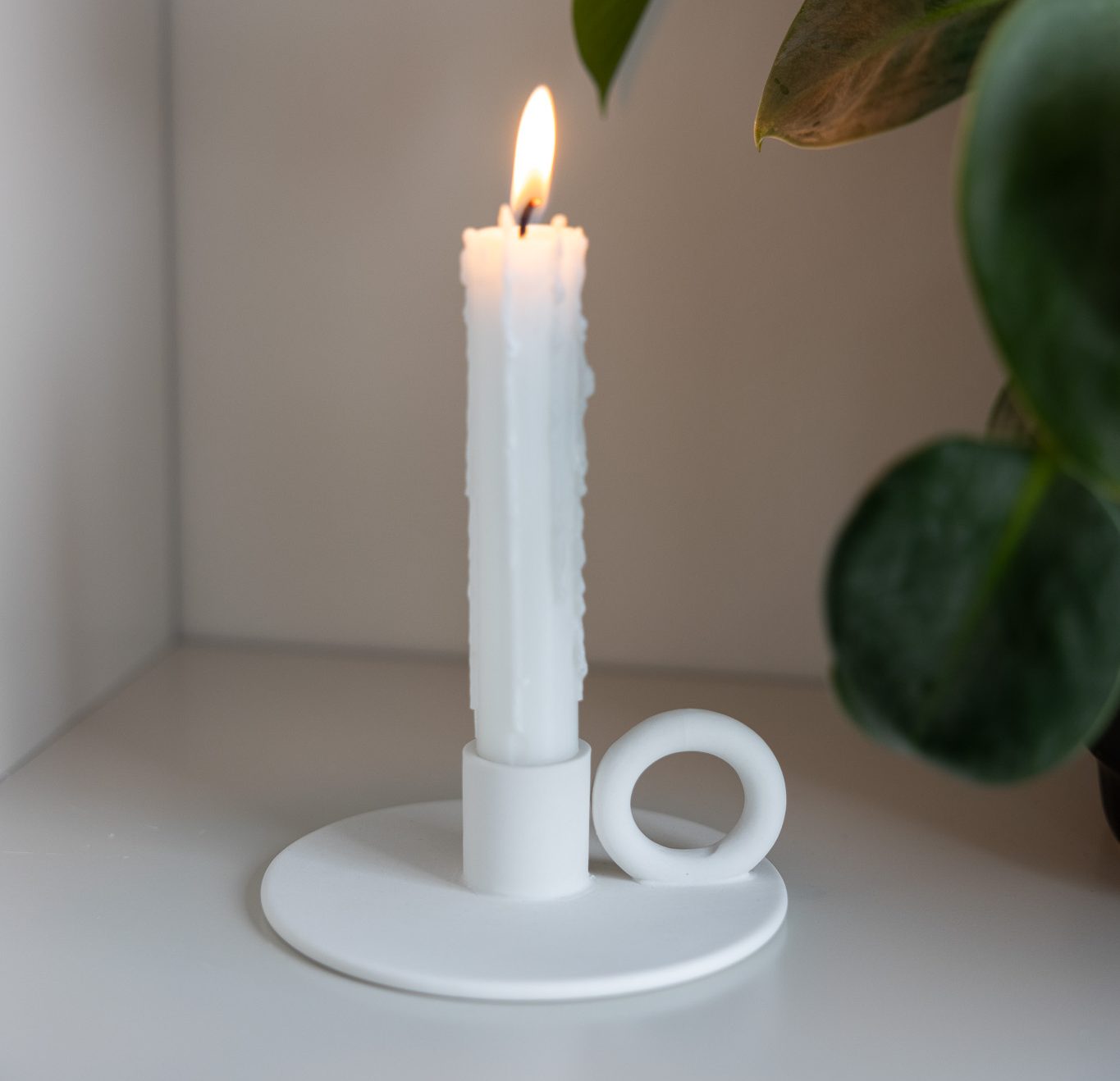 Ljusstake - Smedbyn - Vit