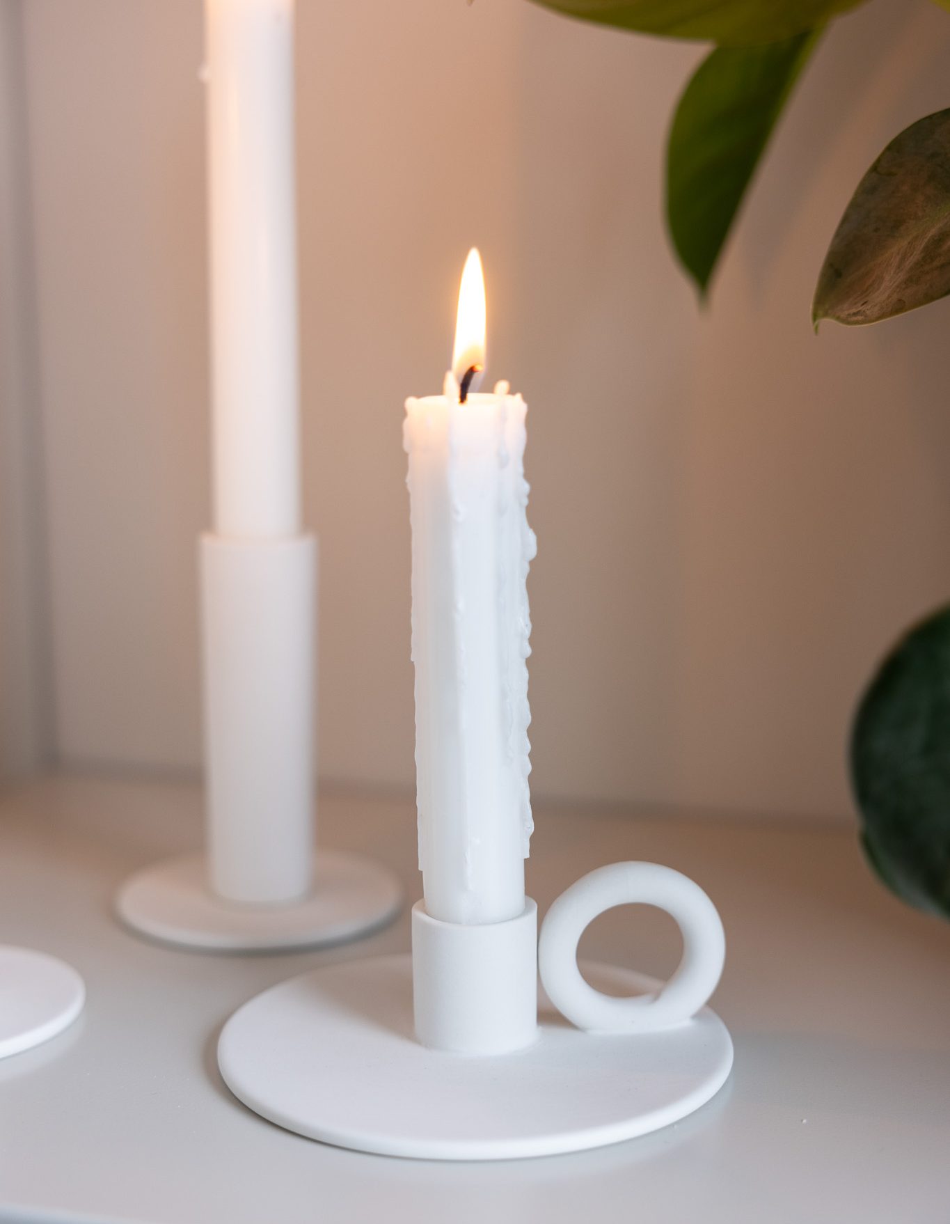 Ljusstake - Smedbyn - Vit