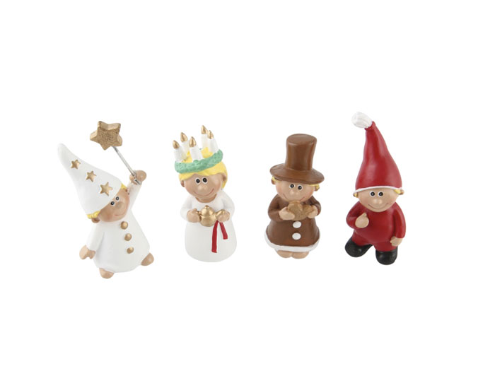 Luciatåg - 4 delar - 7,5 cm