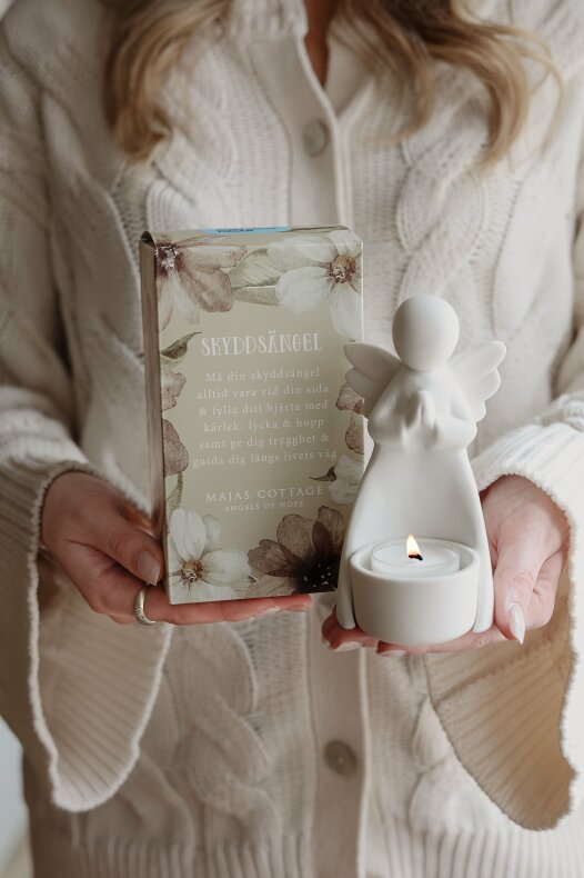 Majas Skyddsängel för Värmeljus - Majas Cottage