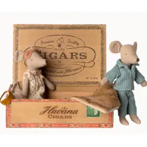 Mamma & Pappa Mus i Cigarrlåda - maileg