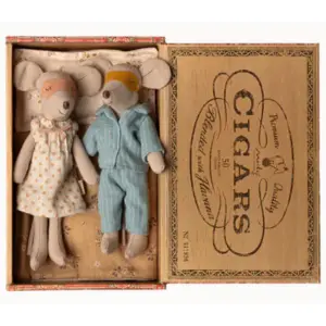 Mamma & Pappa Mus i Cigarrlåda - Maileg