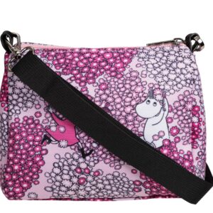 Mumin Axelremsväska - 18x13,5x9cm - Vänner, Rosa