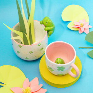 Porslinsmugg med Groda - 3D