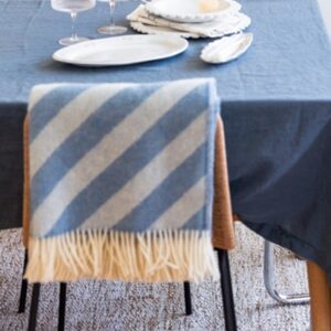 Ullpläd Filip - Blå - 130 x 180 cm