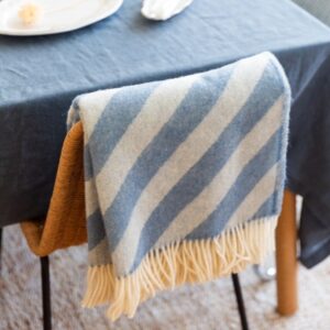 Ullpläd Filip - Blå - 130 x 180 cm