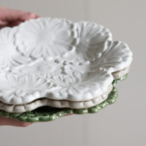 Keramikfat Äng, 25 x 25 cm - Vit