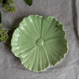 Keramikfat Blomster, 15 x 15 cm - Grön