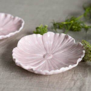 Keramikfat Blomster, 15 x 15 cm - Rosa