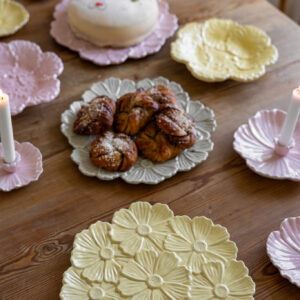 Keramikfat Flor, 32 x 32 cm - Gul