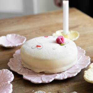 Keramikfat Flor, 32 x 32 cm - Rosa