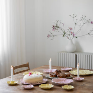 Keramikfat Flor, 32 x 32 cm - Rosa