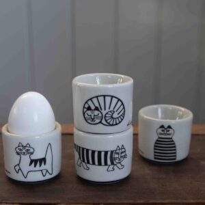 Lisa Larson Äggkoppar, 4-st - Katter