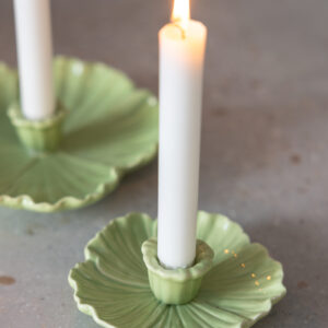 Ljusstake - Botanik, 13 x 13 cm - Grön