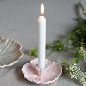 Ljusstake - Botanik, 13 x 13 cm - Rosa