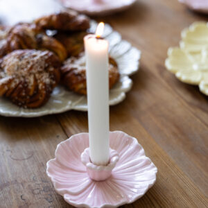 Ljusstake - Botanik, 13 x 13 cm - Rosa