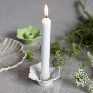 Ljusstake - Spira - Vit