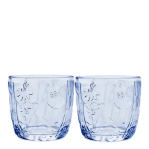 Muminglas, 2-pack - Mystisk Skog, Aqua