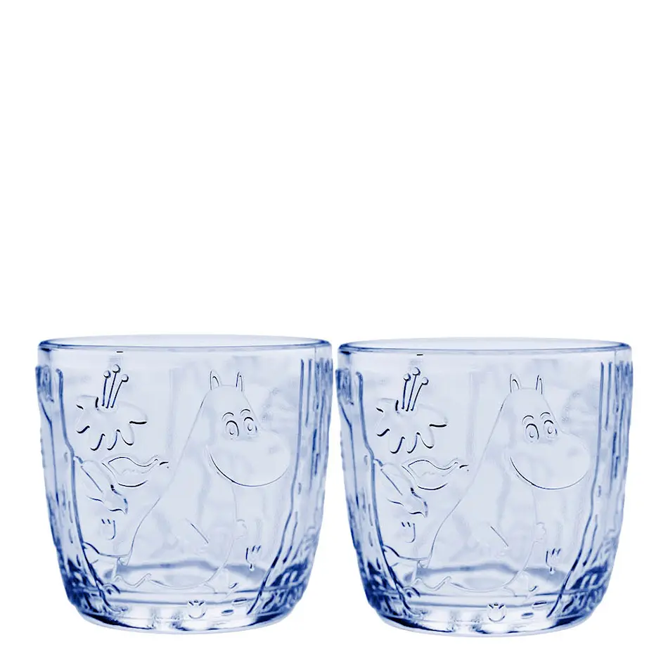 Muminglas, 2-pack - Mystisk Skog, Aqua