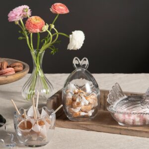 Äggskål i Glas - Bunny, 10 x 17 cm