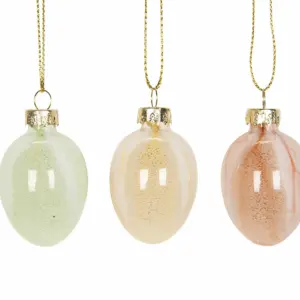 Hängande Påskägg i Glas - Sockrade - 9-pack