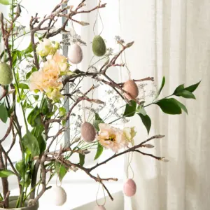 Hängande Påskägg i Ull - pastell