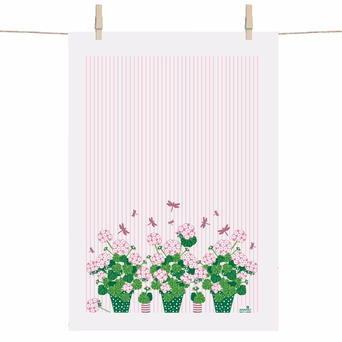 Kökshandduk - Mammas Pelargon