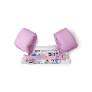 Kort Simväst med Armpuffar - Pink Flower Market - Swim Essentials