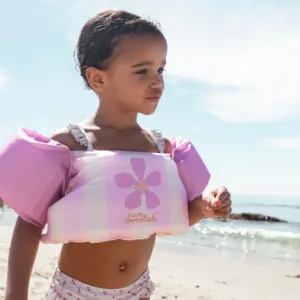 Kort Simväst med Armpuffar - Pink Flower Market - Swim Essentials - Bild 3