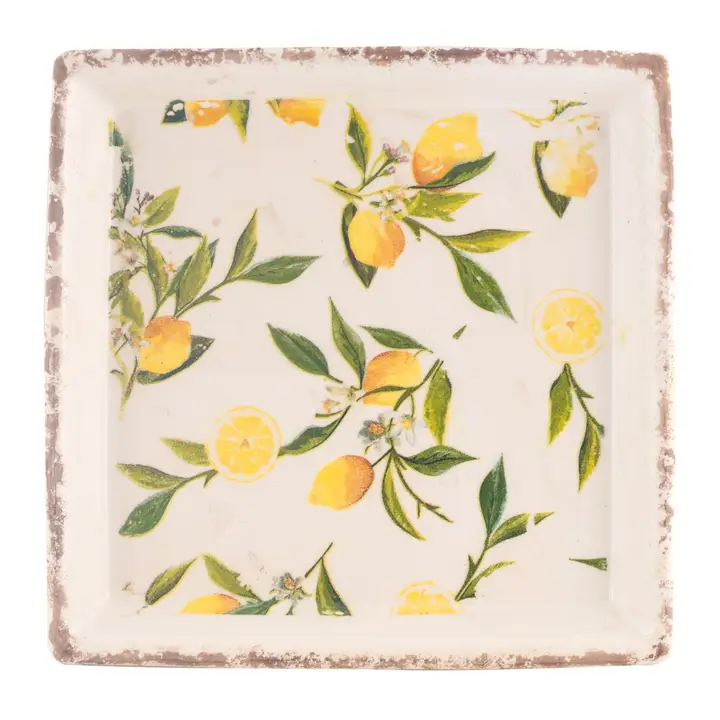 Serveringsfat Citroner - 22 x 22 cm